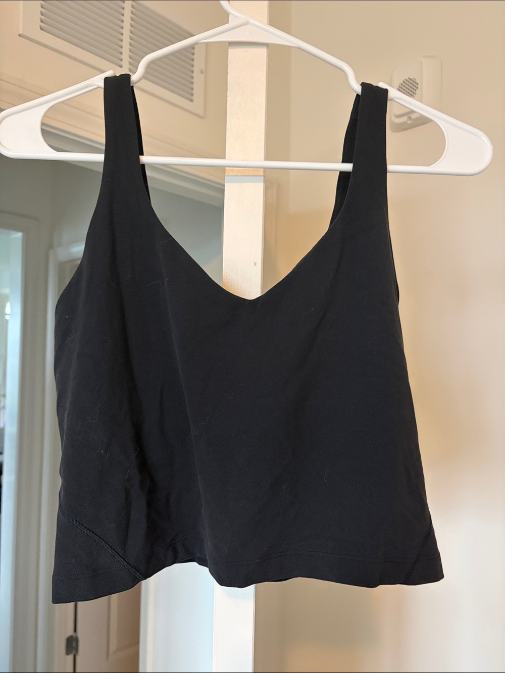 lululemon athletica Black V-Neck Cropped Tank